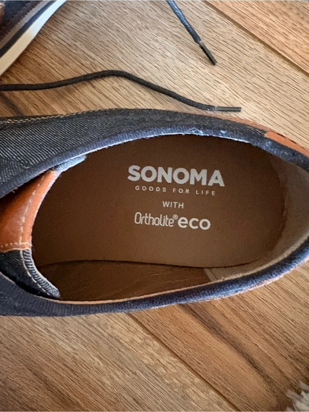 Sonoma black Canvas Oxfords with Brown Accents